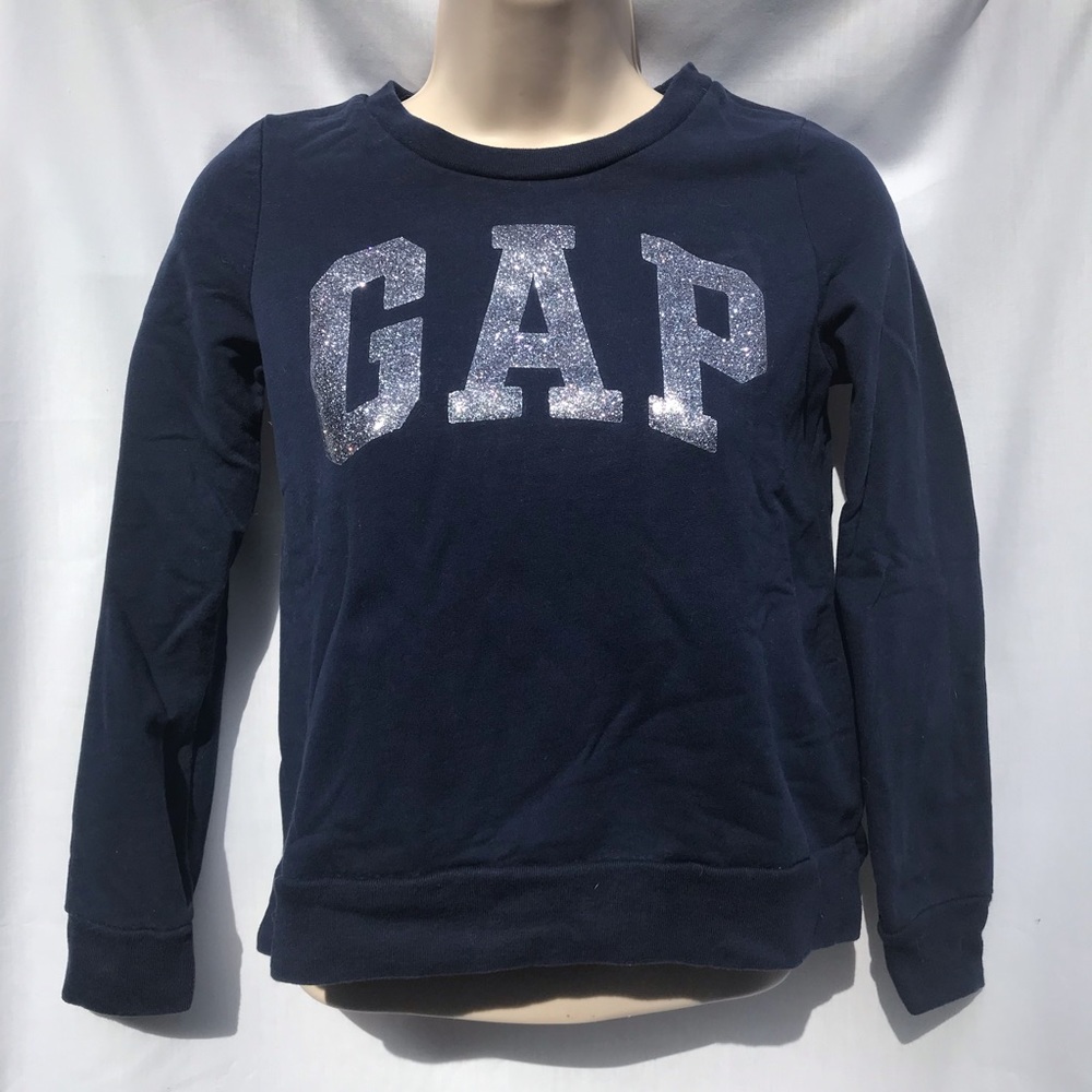 Navy Blue GAP Sweatshirt with Glittery Letters